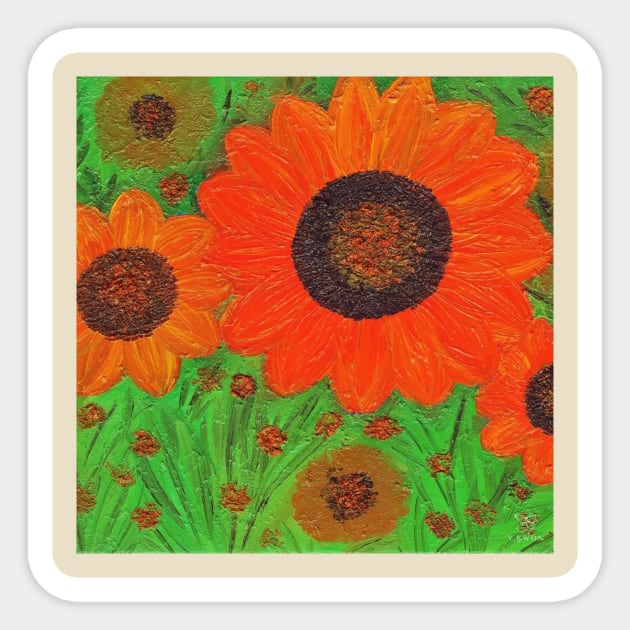 orange flower Sticker by YKWON